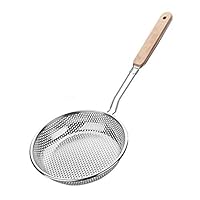 Colander Stainless Steel Household Multi-Function， Fried Fine Mesh Filter Kitchen Food Sieve French Fries Colander Cooking Tool. (Color : C)