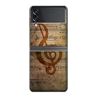 R2368 Sheet Music Notes Case Cover for Samsung Galaxy Z Flip 4