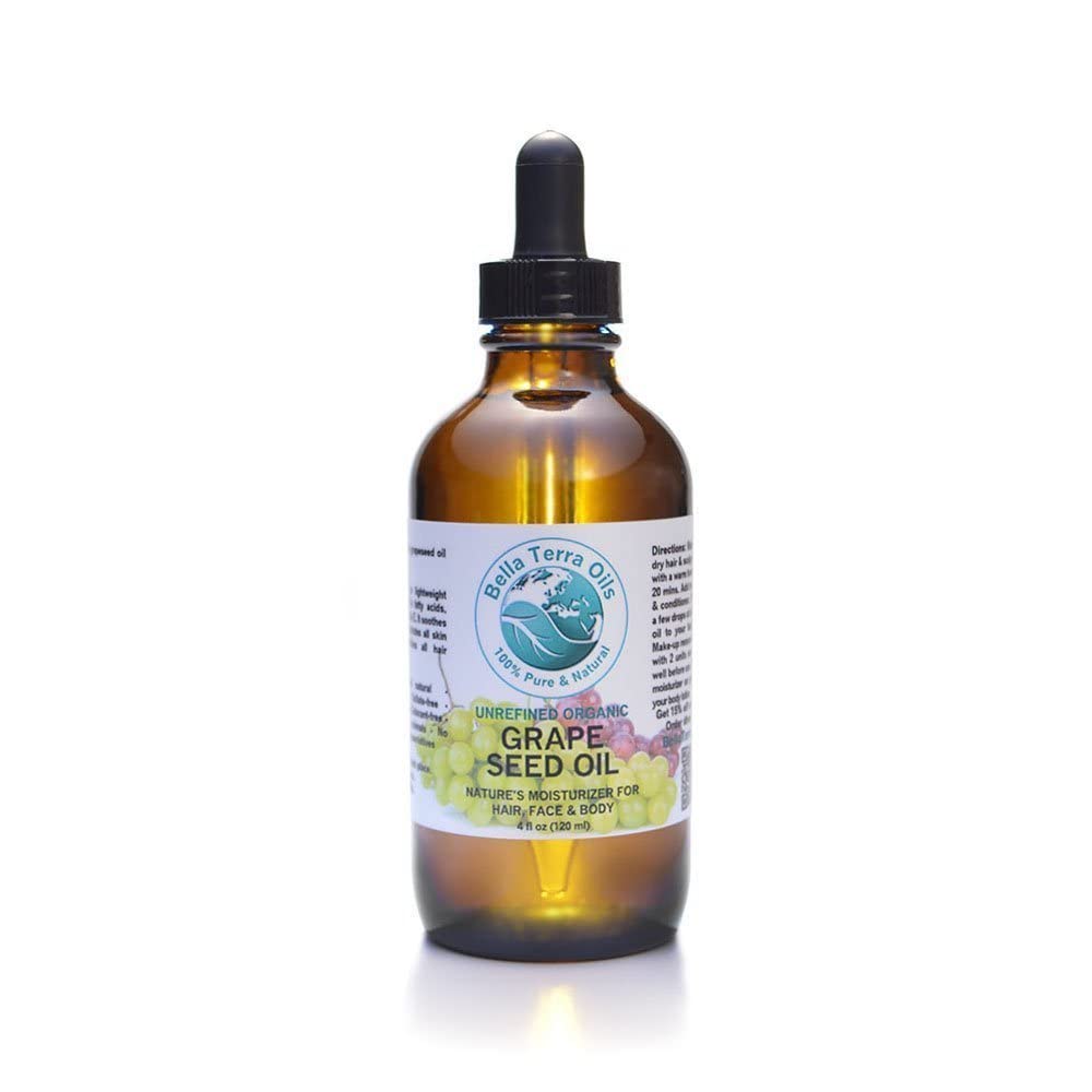 Mua Grape Seed Oil 4 oz 100% Pure Cold-pressed Unrefined Organic  Hexane-free Natural Moisturizer for Skin Hair. Non-comedogenic. Great for  sensitive, acne-prone skin. Fast-absorbing. Bella Terra Oils trên Amazon Mỹ  chính hãng