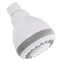 White PVC 3 Settings Wallmount Showerhead 1.8 gpm