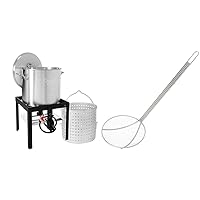 Creole Feast SBK0801 Seafood Boiling Kit with King Kooker 18-Inch Nickel Plated Skimmer
