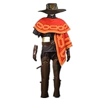 Jesse Mccree Cosplay Costume Clothing Suit Adult Men Halloween Christmas Include Hat