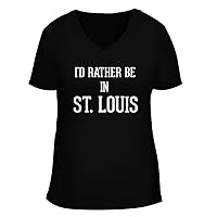 I'd Rather Be In ST. LOUIS - Women's Soft & Comfortable Deep V-Neck T-Shirt