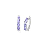 Natural Tanzanite Gemstone Drop Earrings In 925 Sterling Silver, 925 Stamp Jewelry | Gifts For Women And Girls