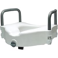 Lumex Locking Raised Toilet Seat with Removable Arms, 4.5