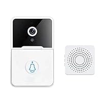 Ring Video doorbell,Wireless Video Doorbell Camera Visual Smart Doorbell with Motion Detection Night Vision 2-Way Audio Real-Time Monitoring AAA Batteries Powered