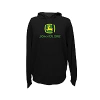 John Deere NCAA Mens Trademark Logo Core Hood Pullover Fleece