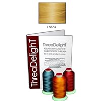 1 cone of ThreaDeligh Polyester Embroidery Thread - Camel P873-1100 yards - 40wt