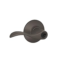 SCHLAGE Accent Lever Keyed Entry Lock in Oil Rubbed Bronze - F51A ACC 613