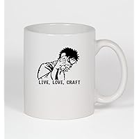 Live, Love, Craft Anime M - 11oz Ceramic White Coffee Mug