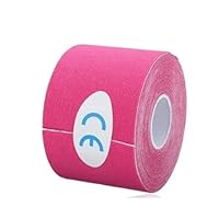 4 Rolls K Sports Tape Waterproof Breathable Cotton Kinesiology Tape for Knee Support and Muscle Pain Relief, Uncut Physio Tape Elastic Therapeutic for Athletes Injury Recovery (Pink 4rolls)