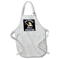 3dRose Funny Cute Bearded Dragon Lizard Real Dragons have Beards Satire - Aprons (apr-371296)