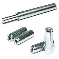 Concrete & Stone Drop in Female Expansion Anchors with Setting Tool Zinc Plated Steel 1/2