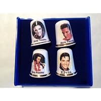 Elvis The King Set of Collectable Fine Bone China Thimbles Made in Stoke On Trent