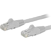 StarTech.com 2ft CAT6 Ethernet Cable - White CAT 6 Gigabit Ethernet Wire -650MHz 100W PoE RJ45 UTP Network/Patch Cord Snagless w/Strain Relief Fluke Tested/Wiring is UL Certified/TIA (N6PATCH2WH)