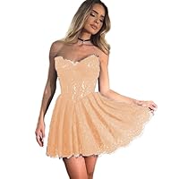 Sweetheart Homecoming Dress Lace Short Prom Dresses A Line Plus Size Birthday Dress for Women 2024