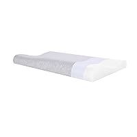 SUQ I OME Slim Sleeper-Thin Memory Foam Pillow for Sleeping,Contour Thin & Low Cervical Profile,for Neck Pain,Stomacher, Back and Side Sleepe (23.6x13.7x2.4/1.11 inch,Grey Firm)