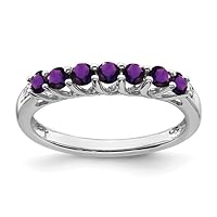RKGEMSS Amethyst February Birthstone Ring, Multi Stone Ring, Women's Ring, Amethyst 925 Sterling Silver Ring, Stacking Rings, Ring, Statement Ring, Gift For Her
