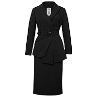 Womens Modal Blazer Skirt 2Pcs Set