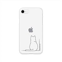 AKAN AK22723iSE3 iPhone SE 3/SE 2/8/7 Case, Soft, Clear, Eikan Character, Cute, Drawing, Cat, Transparent, TPU, Contact Mark Prevention, Dustproof, Wireless Charging, Authentic Japanese Product