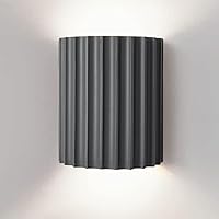 1, Wall Sconce Modern Resin Up and Down Wall Lamp, Corrugated Design Wall Light LED Wall Lighting Fixture Bedroom Bedside Wall Lamps, 2-Light,Wall lamp Wall Light
