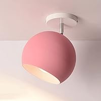 Nordic Edison Ceiling Lamp, Flush Mount Ceiling Light E27 Balcony Hallway Home Ceiling Lamps Fixture Color Round Lampshade Ceiling Lights for Corridor Aisle Dining Room, Study Rooms, Bar, Cafe