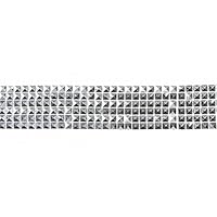 Simplicity 51mm Plastic Pyramid Chain Trimming Silver - per metre