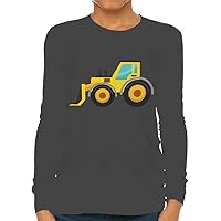 Funny Excavator Kids' Long Sleeve T-Shirt - Cartoon T-Shirt - Cute Long Sleeve Tee