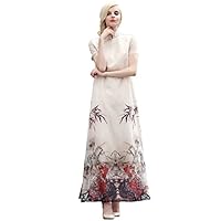 Graceful Printed Short Sleeve Plus Summer Plus Women Maxi Dress