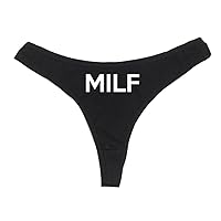 MILF Women's High Rise Sexy Thong, Dirty Undies! Black