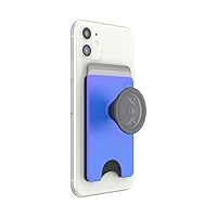 PopSockets Phone Wallet with Expanding Grip, Phone Card Holder, Wireless Charging Compatible, Wallet Compatible with MagSafe® - Neo Noir
