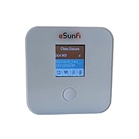 eSunFi SHFiEL40 4G LTE WiFi Mobile Hotspot, Local & International Coverage Router, Multi-Carrier Access, No Contract or SIM Card Required, 10 Connected Devices,Secure Wireless Network