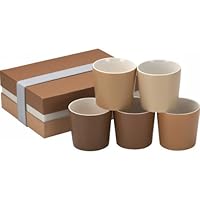 Nippon Pottery H15843300 Free Cup Set, Gradient (BR), Brown, 10.1 fl oz (300 ml), Pack of 5