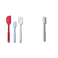 OXO Good Grips 3 Piece Silicone Spatula Set and OXO Good Grips Silicone Jar Spatula