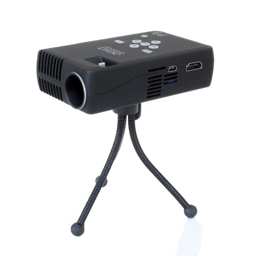 AAXA KP400-01 P3 Pico Pocket Projector with 50 Lumens LED, Media Player, HDMI and Rechargable Battery, Black