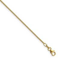 14k Solid Gold 1.2mm Snake Chain Necklace 30 Inch Jewelry for Women