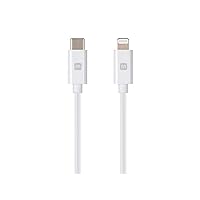 Monoprice Apple MFi Certified Lightning to USB Type-C and Sync Cable - Compatible with iPod, iPhone, iPad with Lightning Connector, 3 Feet, White