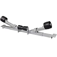 vidaXL Adjustable Boat Trailer Bottom Support Bracket with Keel Rollers - Zinc-Coated Steel Holder Suitable for Boats from 2' 7