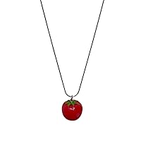 Cute Tomato Pendant Necklace for Women Fashion Tomato Pendant Choker Chain Necklace DIY Jewelry Neck Chains