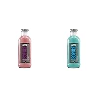 Isopure Zero Carb 32g Protein Ready-to-Drink, Whey Protein Isolate, Grape Frost & Blue Raspberry, 16 Fl Oz, 12 Bottles Each