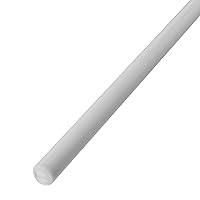 Othmro 2Pcs ABS Plastic Round Bars Rod 8mm Outer Diameter 0.5m Length ABS Rods Plastic Round Bar Rod Plastic Rods Round Plastic Rod for Structural and Architectural Model Making DIY White