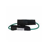 THERABAND Resistance Tubes, Professional Latex Elastic Tubing For Physical Therapy, Lower Pilates, At-Home Workouts, & Rehab, 12 Inch With Padded Cuffs, Green, Heavy, Intermediate Level 1