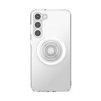 PopSockets Samsung Galaxy S23 Plus Case with Magnetic Round Phone Grip Compatible with MagSafe, Phone Case for Galaxy S23+ - Clear