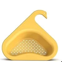 Household Sink Hanging Fruit And Vegetable Filter Water Drain Basket Kitchen (Yellow, 2)