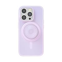 PopSockets iPhone 15 Pro Case with Round Phone Grip Compatible with MagSafe, Phone Case for iPhone 15 Pro, Wireless Charging Compatible - Opalescent Clear