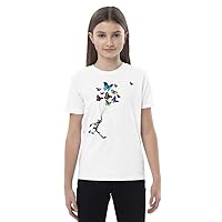 Kids Organic Cotton T-Shirt Butterfly Away, Graffiti Art, Street Art, Colourful Butterflies