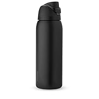 Owala FreeSip Insulated Stainless Steel Water Bottle with Straw, BPA-Free Sports Water Bottle, Great for Travel, 40 Oz, Very, Very Dark