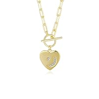 Heart Necklaces for Women,Star pendant,Sterling silver necklace,Moon pendant,18k gold plating,gift box,for Teen Girls,Heart Jewelry