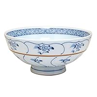 有田焼やきもの市場 Japanese Rice Bowl 5.3 inches in Diameter Ceramic Porcelain Made in Japan Arita Imari ware Wari souka Large