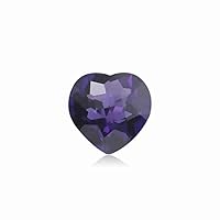 1.00-1.25 Cts of 7 mm AAA Heart Checkered Natural African Amethyst (1 pc) Loose Gemstone